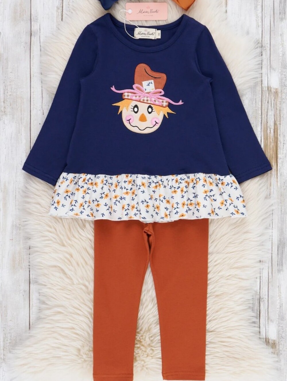BNWT - Little Crow Keeper Embroidered Ruffle - sizes 5 and 6